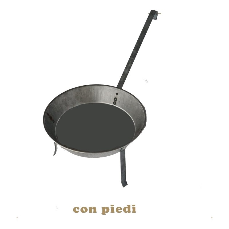 COOKING PAN ON EMBERS WITH 3 FEET 20CM