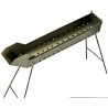 BARBECUE ARROSTICINI FERRO CON PIEDI PIEG.100cm+bec.