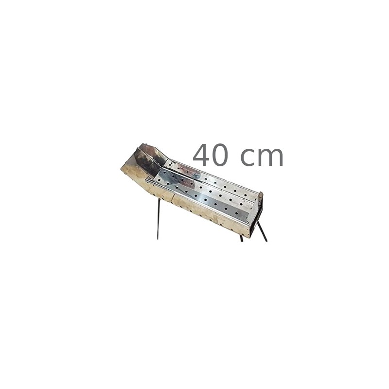 BARBECUE ARROSTICINI ACCIAIO INOX PIEDI PIEG.40cm+bec