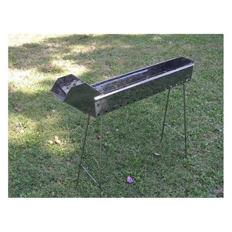 BARBECUE ARROSTICINS ACCIAIO INOX PIEDI PIEG.60cm-bec