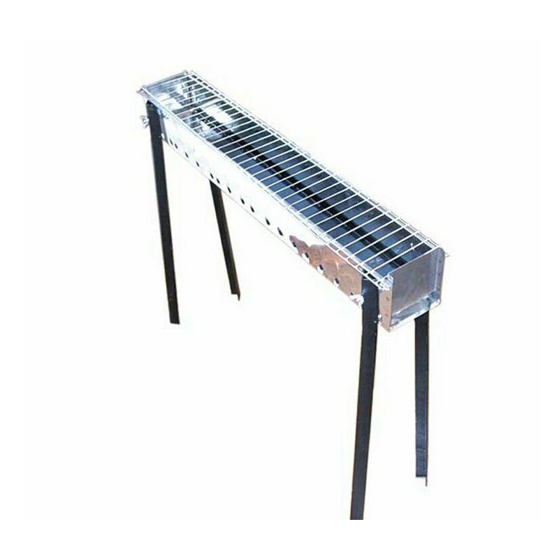 BARBECUE ARROSTICINI ACCIAIO INOX 80cm piedi smontabili